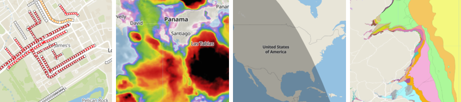 Examples map overlays in Icon Map Pro